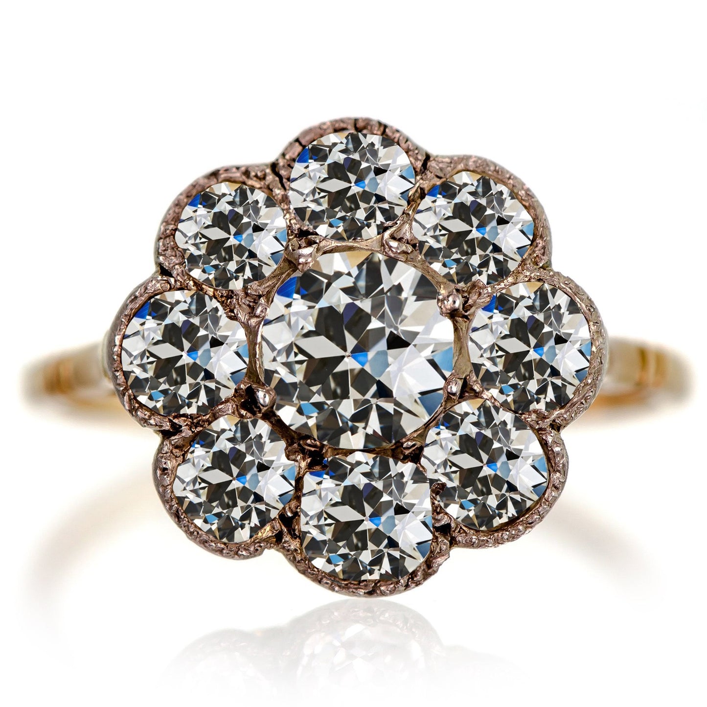vero round diamante 10carati anello vista frontale
