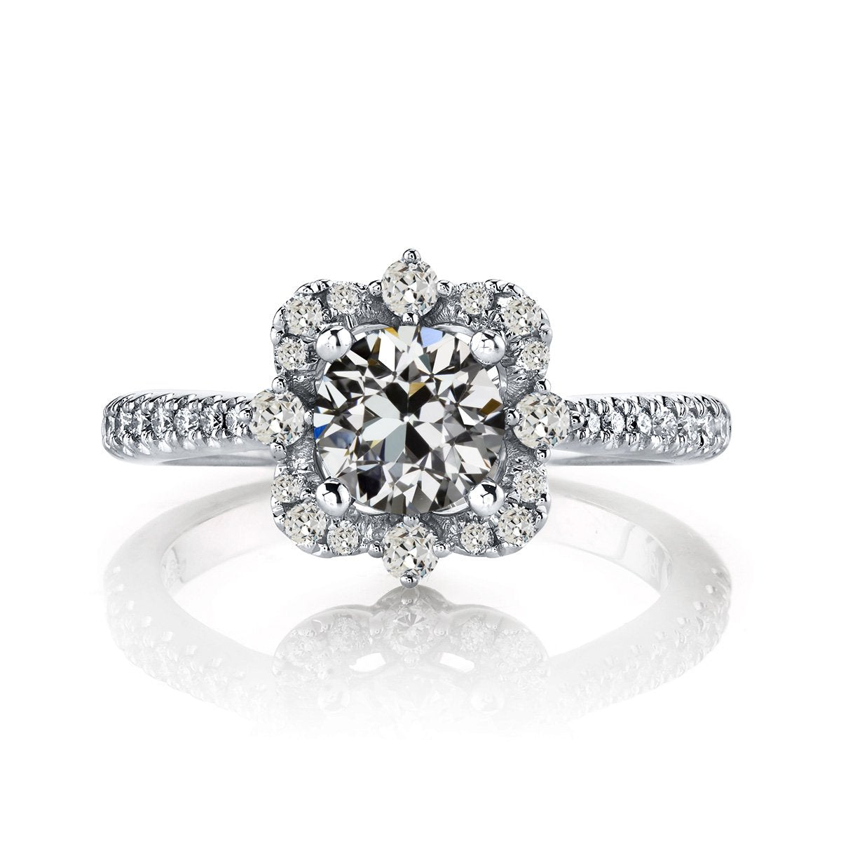 Halo Il Giro Vecchio Minatore Naturale Diamante Wedding Ring Jewelry 3,50 Carati