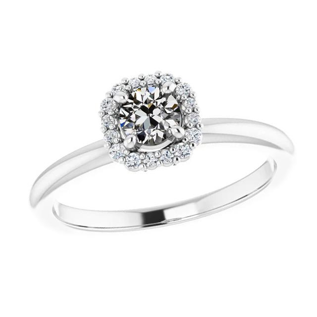 Halo Il Giro Vecchio Minatore Naturale Diamante Wedding Ring Oro 2,50 Carati