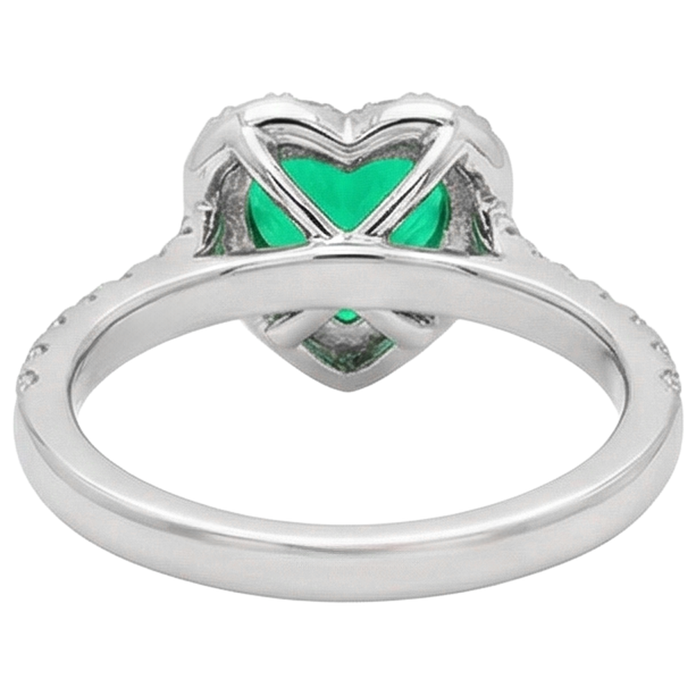 Su misura Anello Pietra Colorata 2 carati – vista posteriore