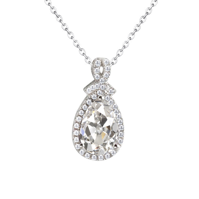 Cuscino Antico Brillante anello in Oro Bianco 14K – vista principale