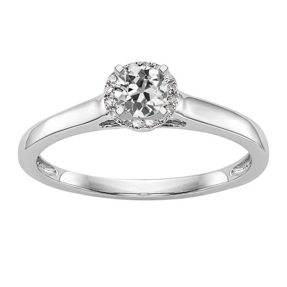 Lady's Halo Ring Il Giro Old Mine Cut Genuino Diamante 1,75 Carati Gioielli In Oro