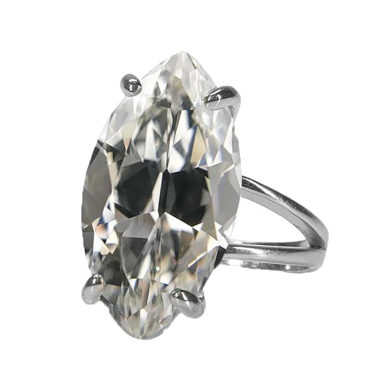 Anello Monopietra Oro 14 Carati Bianco con Brillante – vista principale