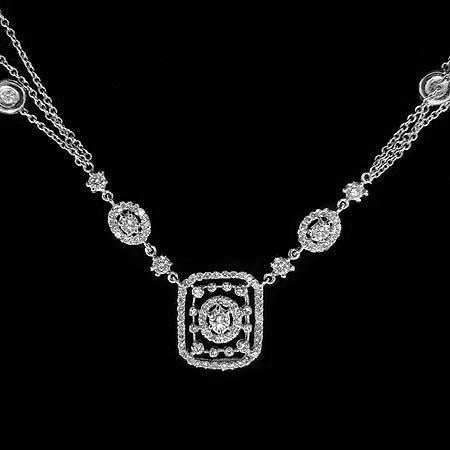 Like La Belle Epoque Jewelry F Vvs1 Collana Da Donna Con Genuino Diamanti A Taglio Brillante