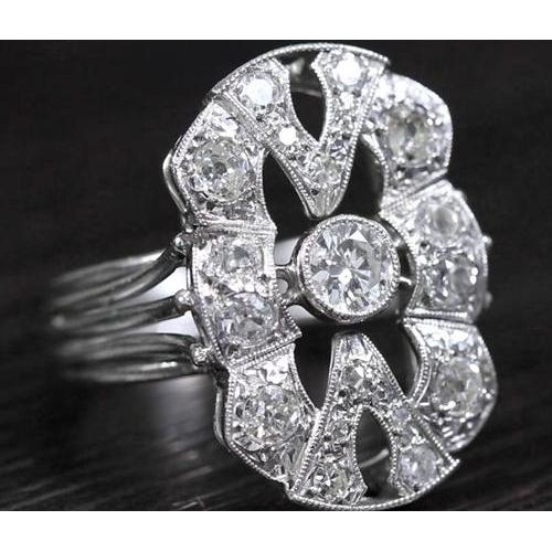 Like La Belle Epoque Jewelry Genuino Diamond Anello Stile Vintage 2 Carati