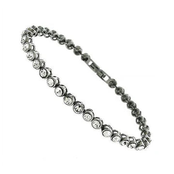 Lunetta Incastonata Vero Diamanti Tondi Donna Bracciale Tennis Gold White 19.80 Carats