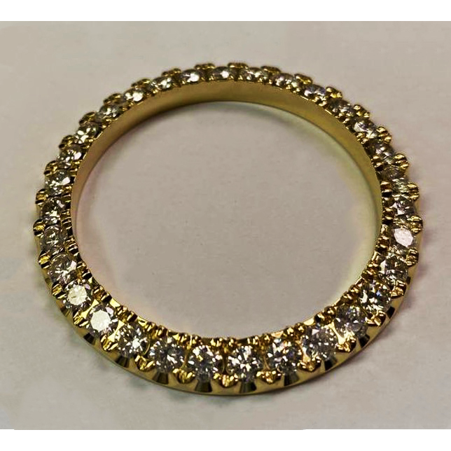 Lunetta con diamanti personalizzati da 5 carati per adattarsi all'orologio Rolex da 36 mm