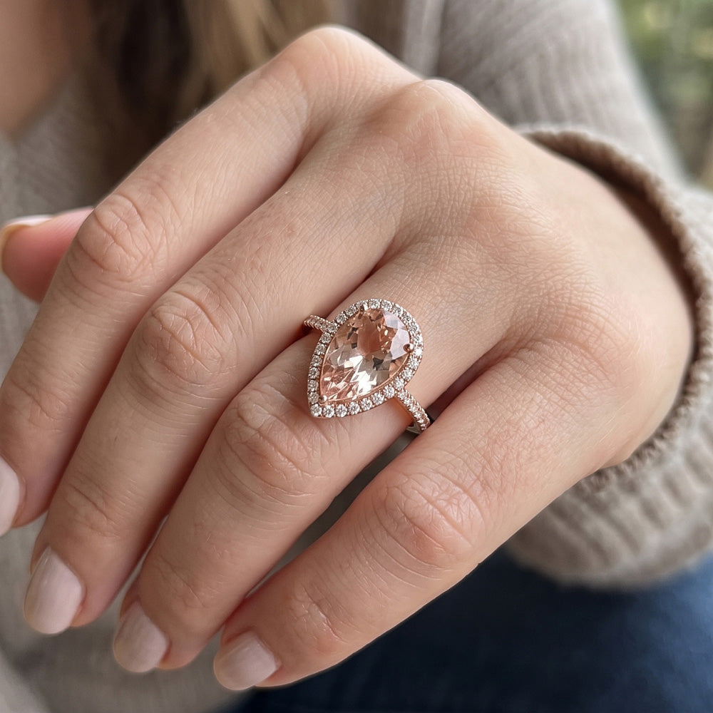 Morganite Anello Cocktail