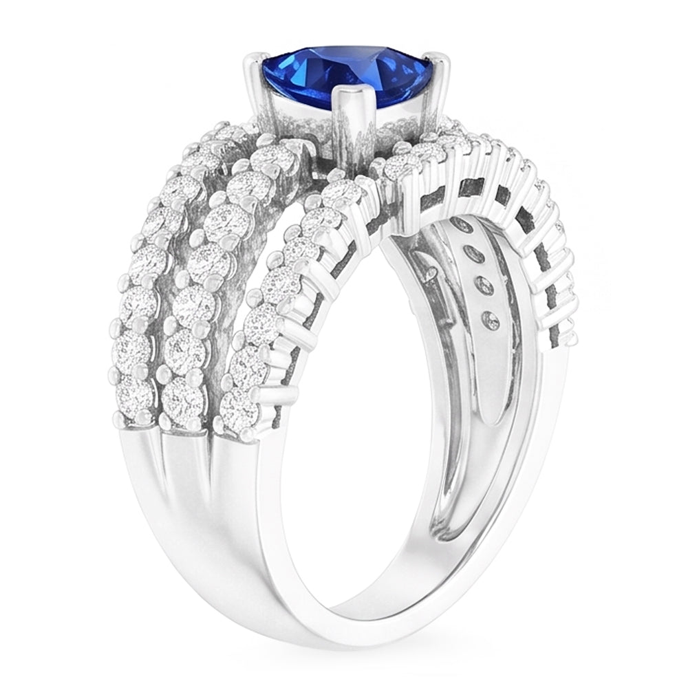 Naturale Ceylon Blu Zaffiro Anello