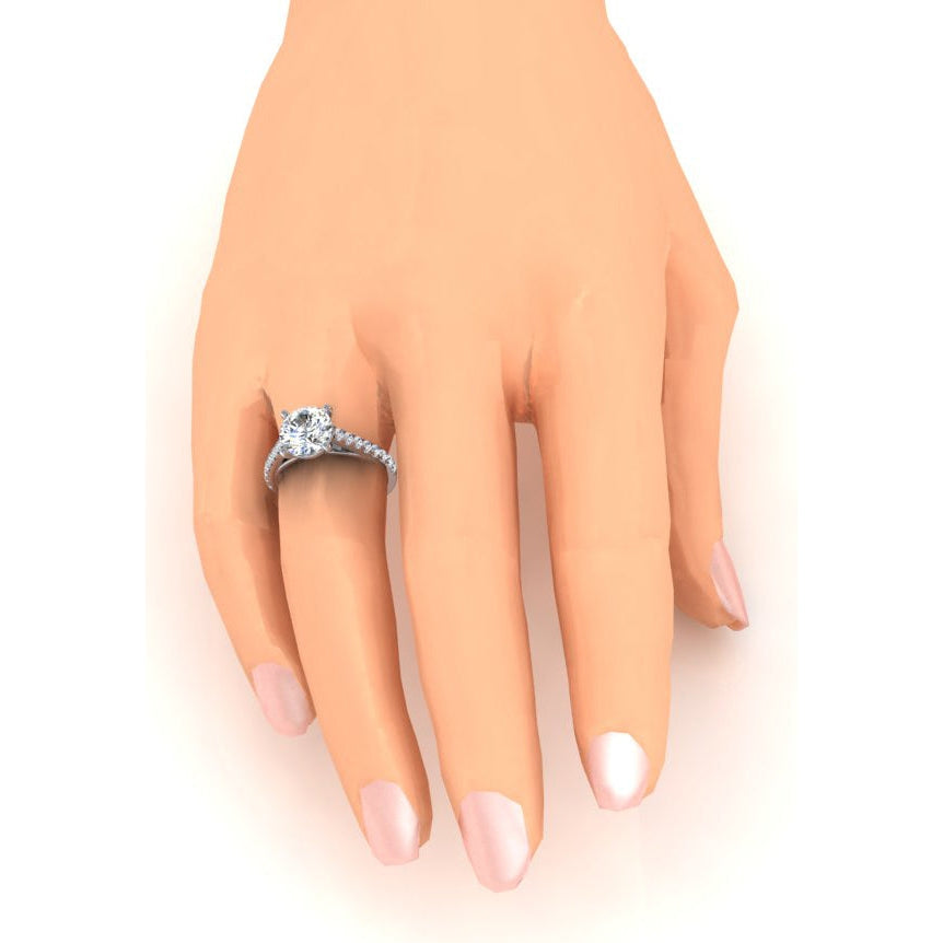 Naturale Solitario Con Accenti Anello 2,75 Carati