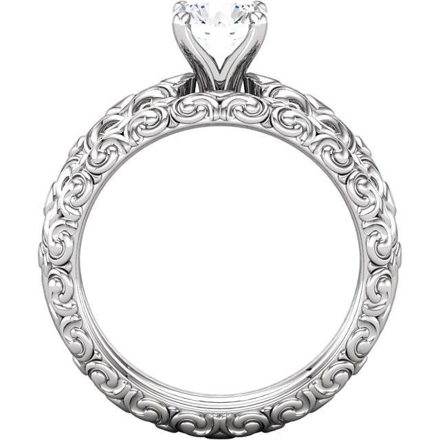 Naturale Solitario Stile Antico Anello Di Fidanzamento 1.50 Carati