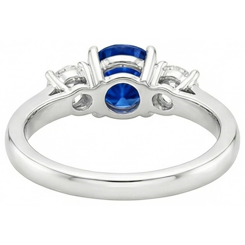 vero round diamante 3carati anello su bianco