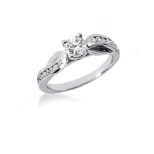 Nuovo Anello Di Fidanzamento Con Genuino Diamante Incastonato 1.90 Carati In Oro Bianco 14K
