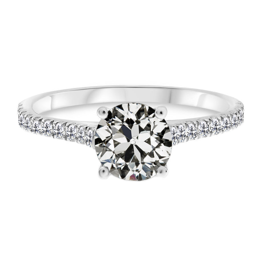 Su misura Anello Solitario con Accenti 2 carati – vista principale