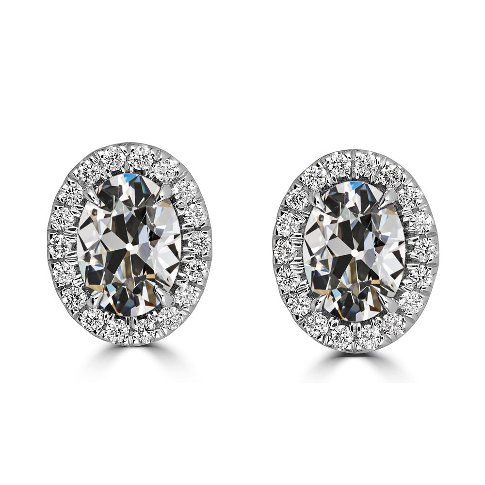 Diamante Fine Orecchini a Lobo 9,25 carati Oro 14 Carati Bianco – vista principale