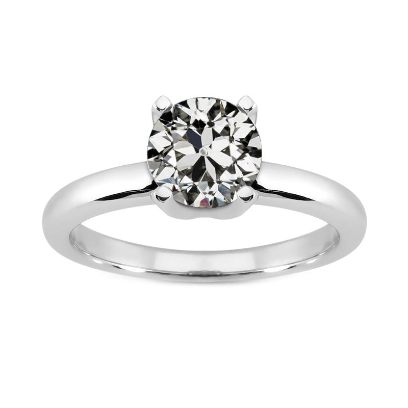 Solitario di Fidanzamento Oro Bianco 14K con Diamante – vista principale