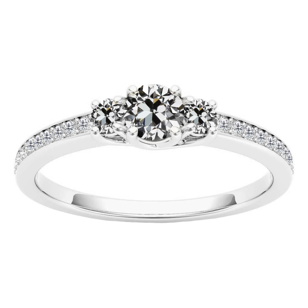 Anello di Proposta Oro Bianco 14K con Brillante – vista principale