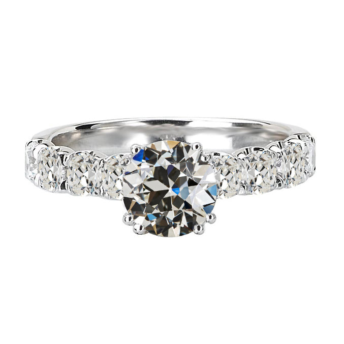 Brillante Anello Solitario con Accenti – vista principale