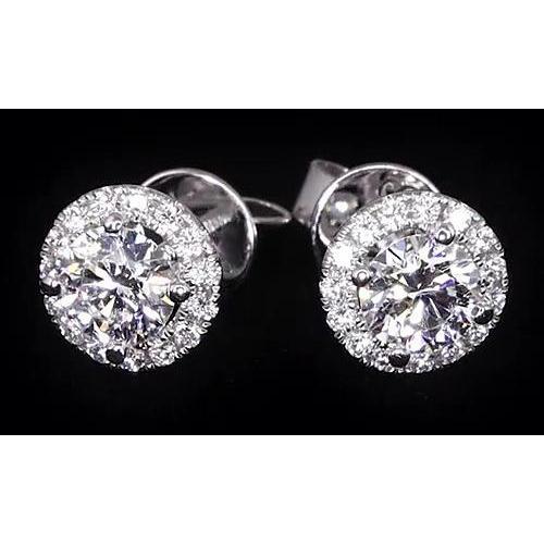 Orecchini A Lobo Con Naturale Diamante Da 2.32 Carati