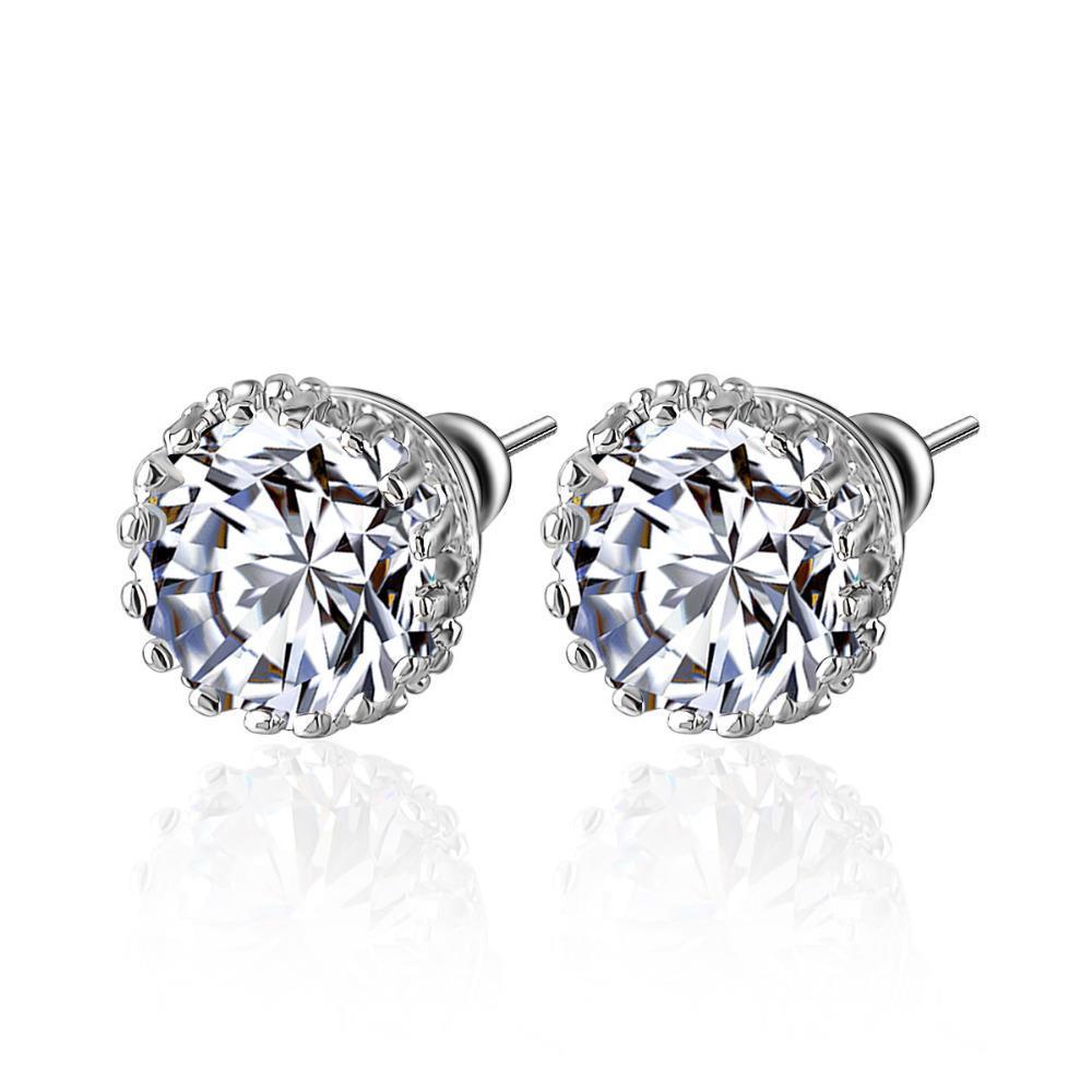 Orecchini Lady Studs Con Vero Diamanti A Taglio Rotondo Da 4 Carati