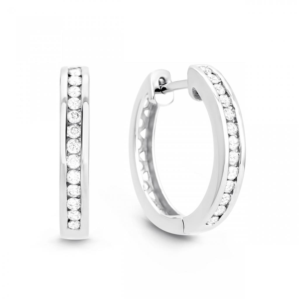 Orecchini A Cerchio Con Naturale Diamanti Rotondi Da 2,60 Ct