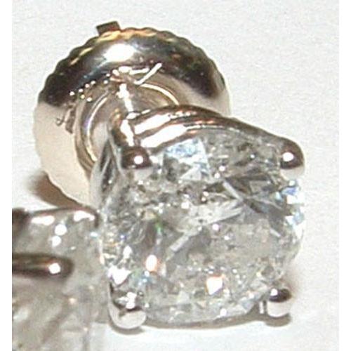 Orecchini Da Donna Con Vero Diamante Rotondo Brillante Da 3.01 Carati
