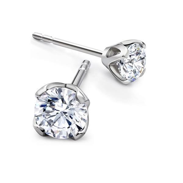 Orecchini Donna Orecchini Con Genuino Diamanti 1.50 Carati Oro Bianco 14K