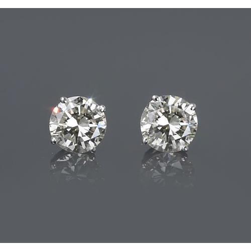Orecchino Rotondo Con Diamante Vero Da 2 Carati