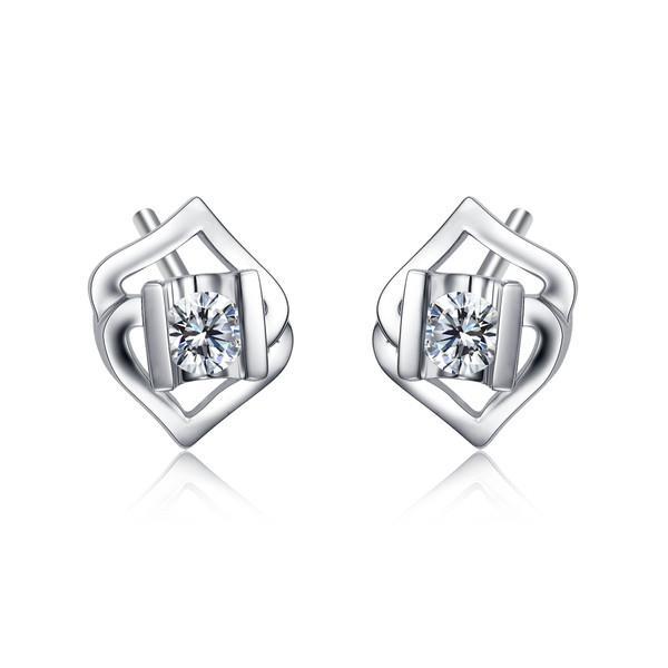 Orecchino A Bottone Da Donna Con Genuino Diamanti A Taglio Brillante Rotondo Da 1,60 Ct