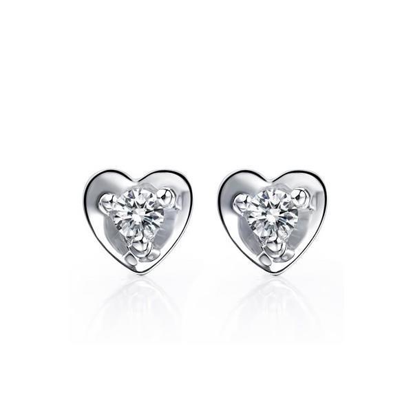 Orecchino A Bottone Rotondo Con Naturale Diamante Da 1,5 Ct.