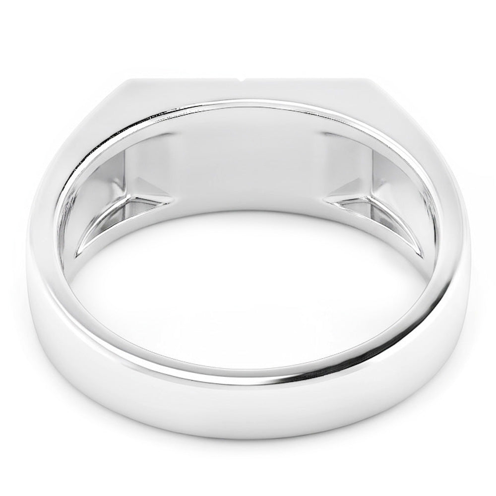 Oro 14 Carati Bianco Diamante Anello Monopietra – 1-carati