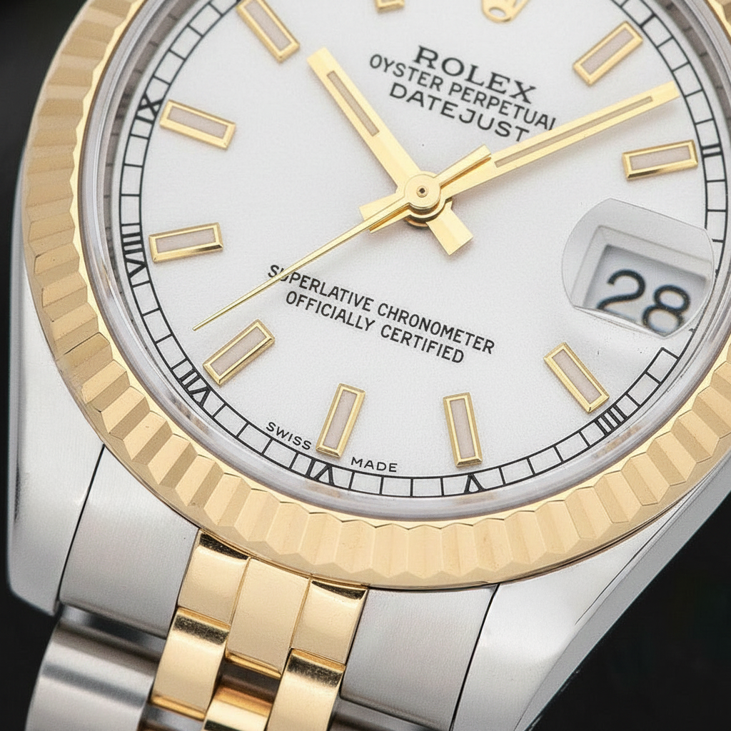 Orologio Rolex Date-just 31mm con bracciale giubileo luminoso