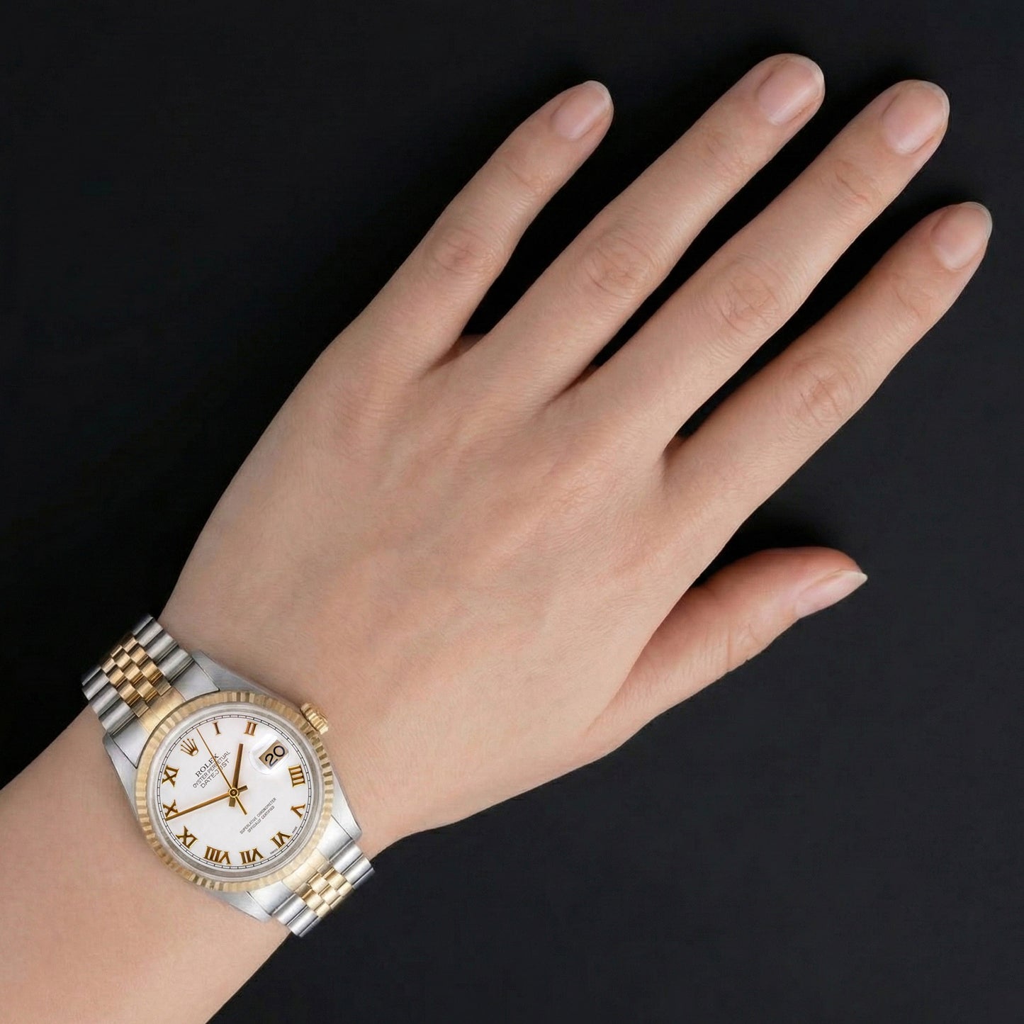 Orologio Rolex Datejust Anno 2002 Quadrante Bianco Romano 36 mm Bicolore