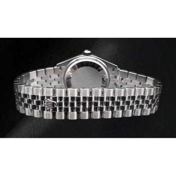 Orologio da donna Rolex Date-Just viola scuro con quadrante romano in acciaio inossidabile da 31 mm