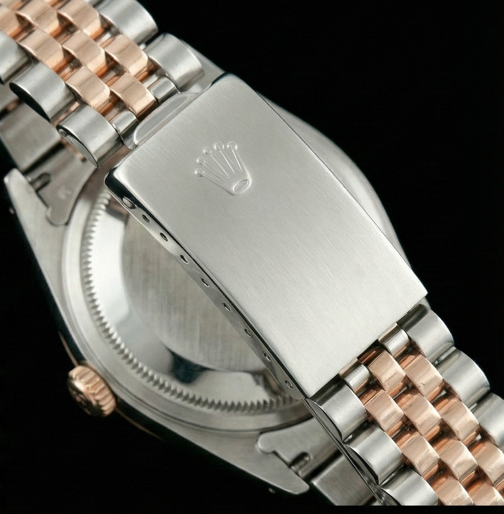 Orologio da donna Rolex Datejust in acciaio inossidabile e oro con quadrante romano giubileo Lunetta scanalata