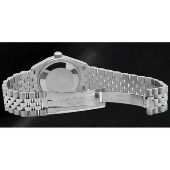 Orologio da donna in acciaio con quadrante luminoso color salmone da 31 mm, Rolex Date-just