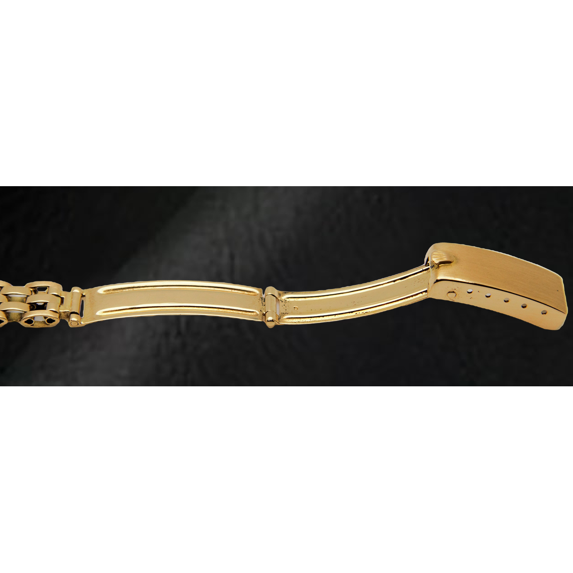 Orologio Rolex Lady-Datejust quadrante bianco stile President bracciale oro giallo