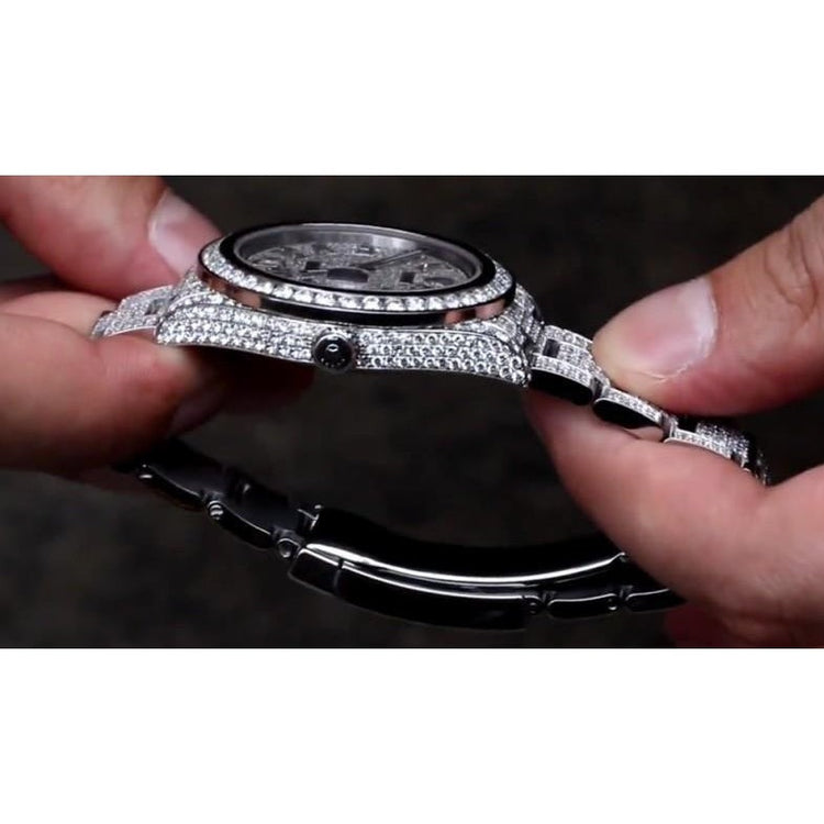 Orologio Rolex con lunetta di diamanti personalizzata Orologio da uomo Datejust Ii acciaio inossidabile29 Ct.