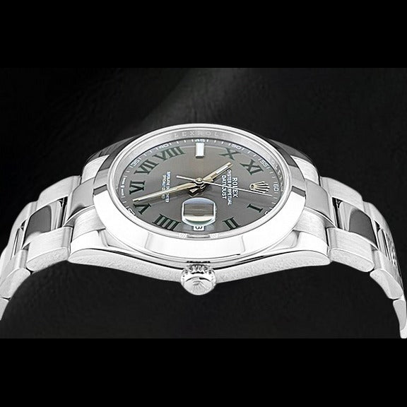 Orologio Rolex 126300 Datejust 41mm quadrante grigio romano luminoso in acciaio inossidabile