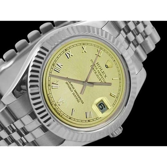 Orologio Rolex DateJust Uomo Bracciale giubileo in Acciaio Inossidabile