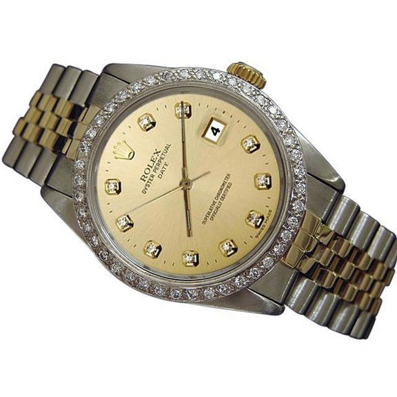 Orologio Rolex Date Uomo Champagne