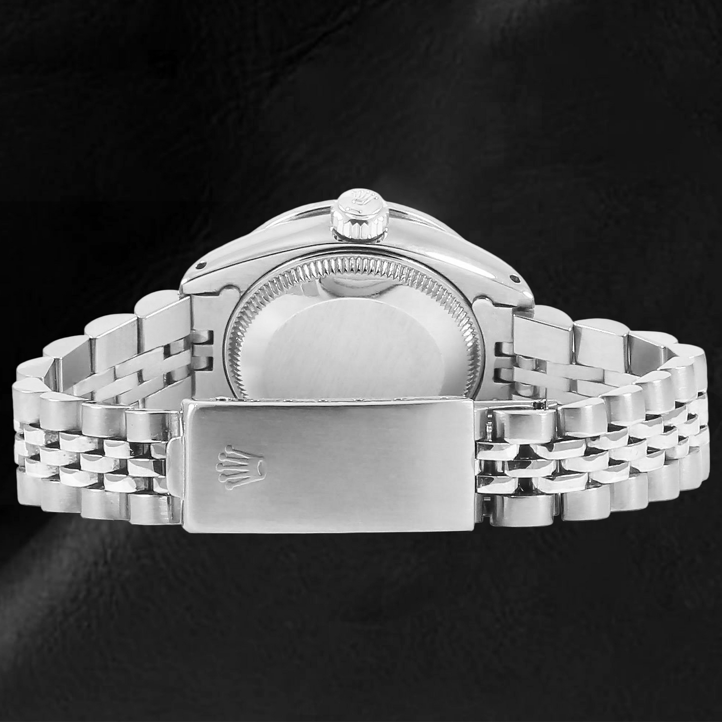 Orologio Rolex Datejust 26 mm in acciaio inossidabile con quadrante verde oliva e diamanti