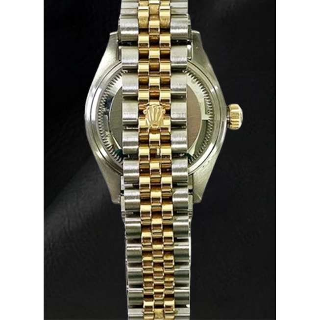 Orologio Rolex Datejust 28 mm quadrante champagne con diamanti modello 2010 bicolore