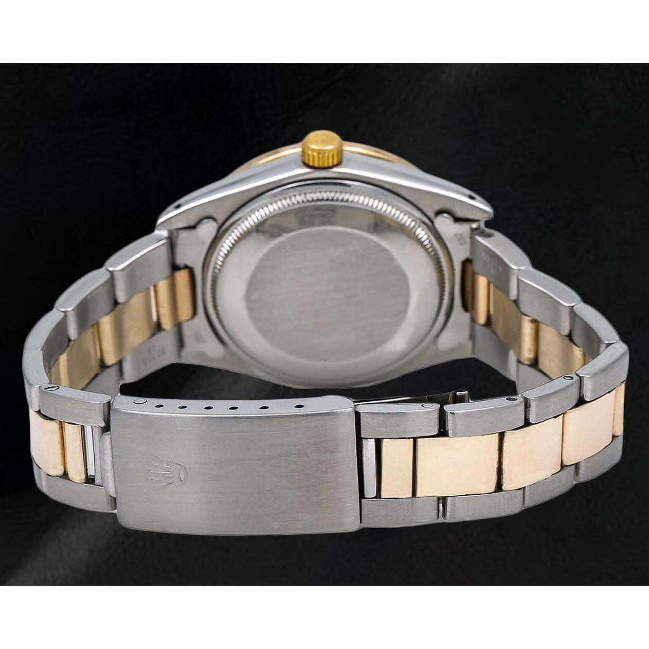 Orologio Rolex Datejust 31 mm con quadrante in madreperla rosa e diamanti, bracciale Oyster bicolore