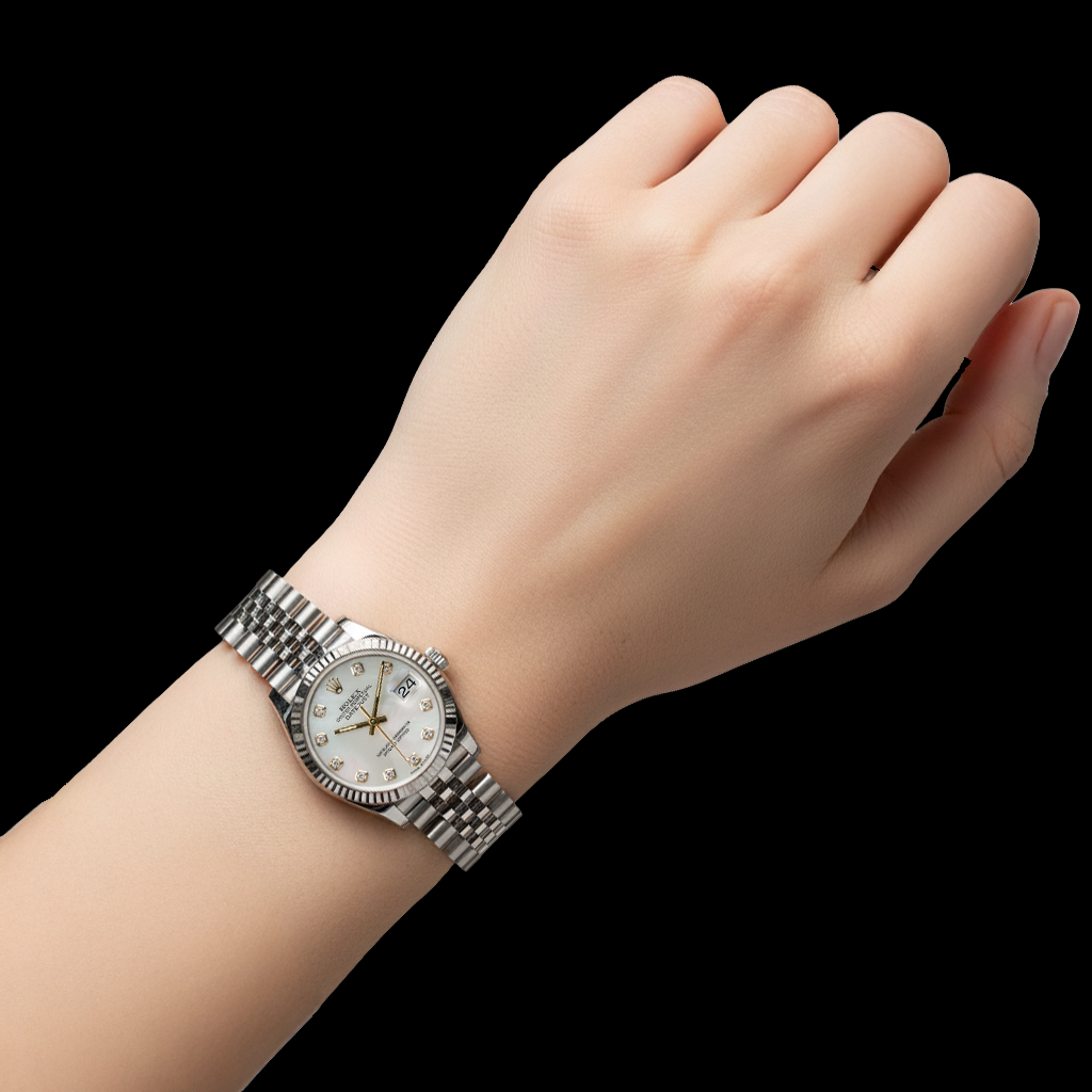 Orologio Rolex Datejust 31mm in madreperla e diamanti P4