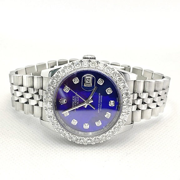 Orologio Rolex Datejust 36 mm con quadrante in madreperla blu e