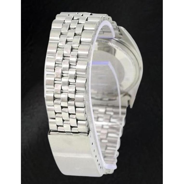 Orologio Rolex Datejust 36 mm in acciaio inossidabile con quadrante in madreperla rosa e diamanti