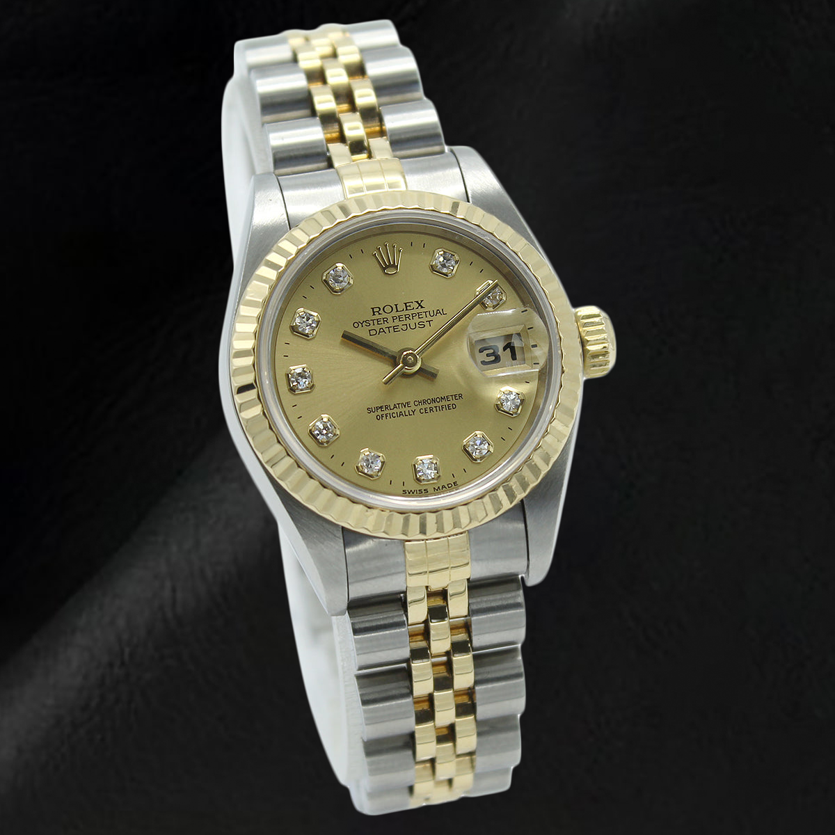 Orologio Rolex Datejust Champagne Diamond Dial 26 mm Anno 2001 Bicolore