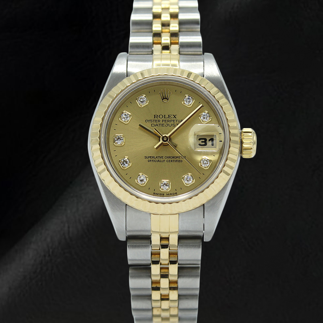 Orologio Rolex Datejust Champagne Diamond Dial 26 mm Anno 2001 Bicolore