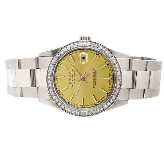 Orologio Rolex Datejust con quadrante champagne e bracciale